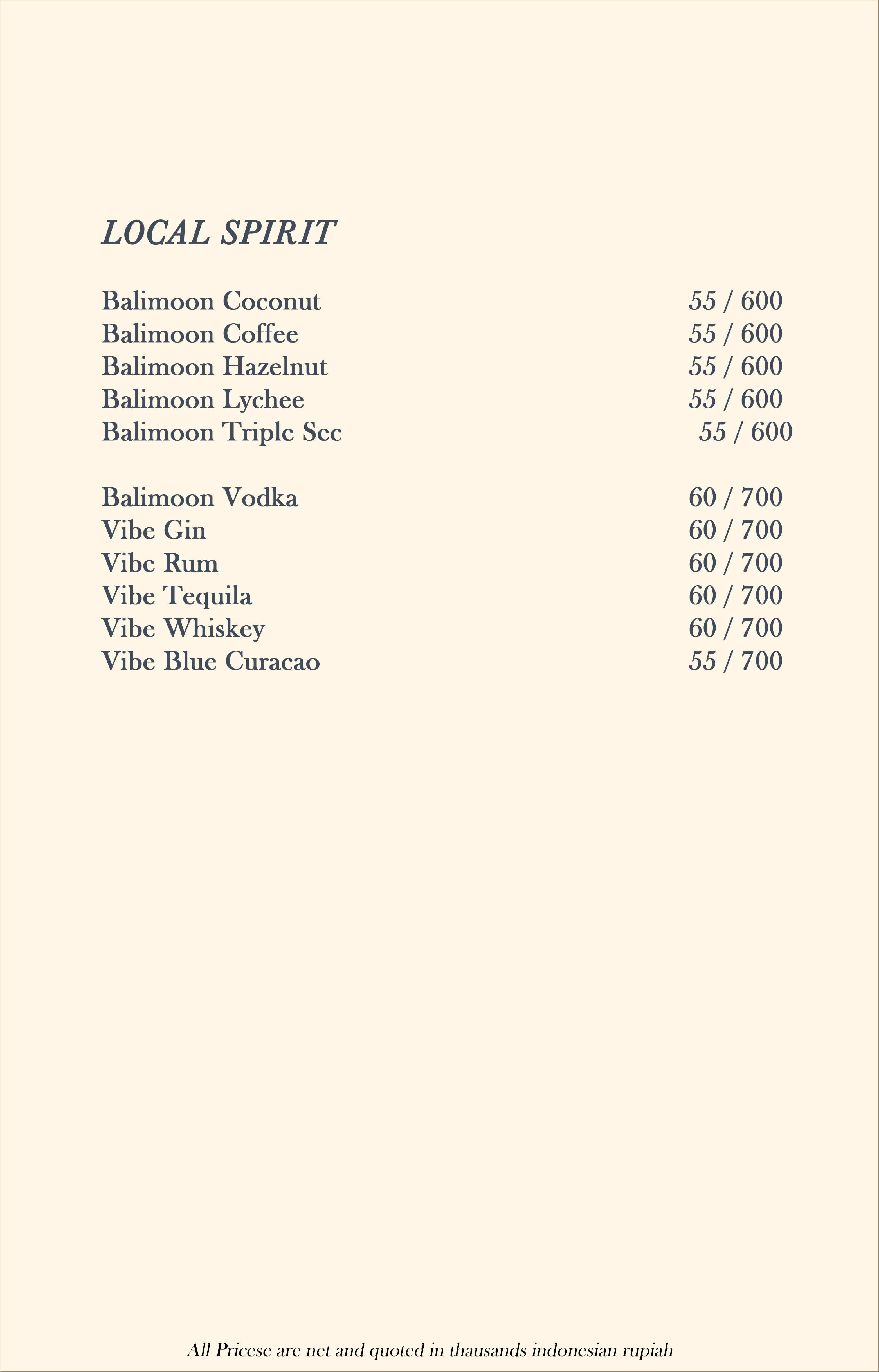 Daftar Minuman