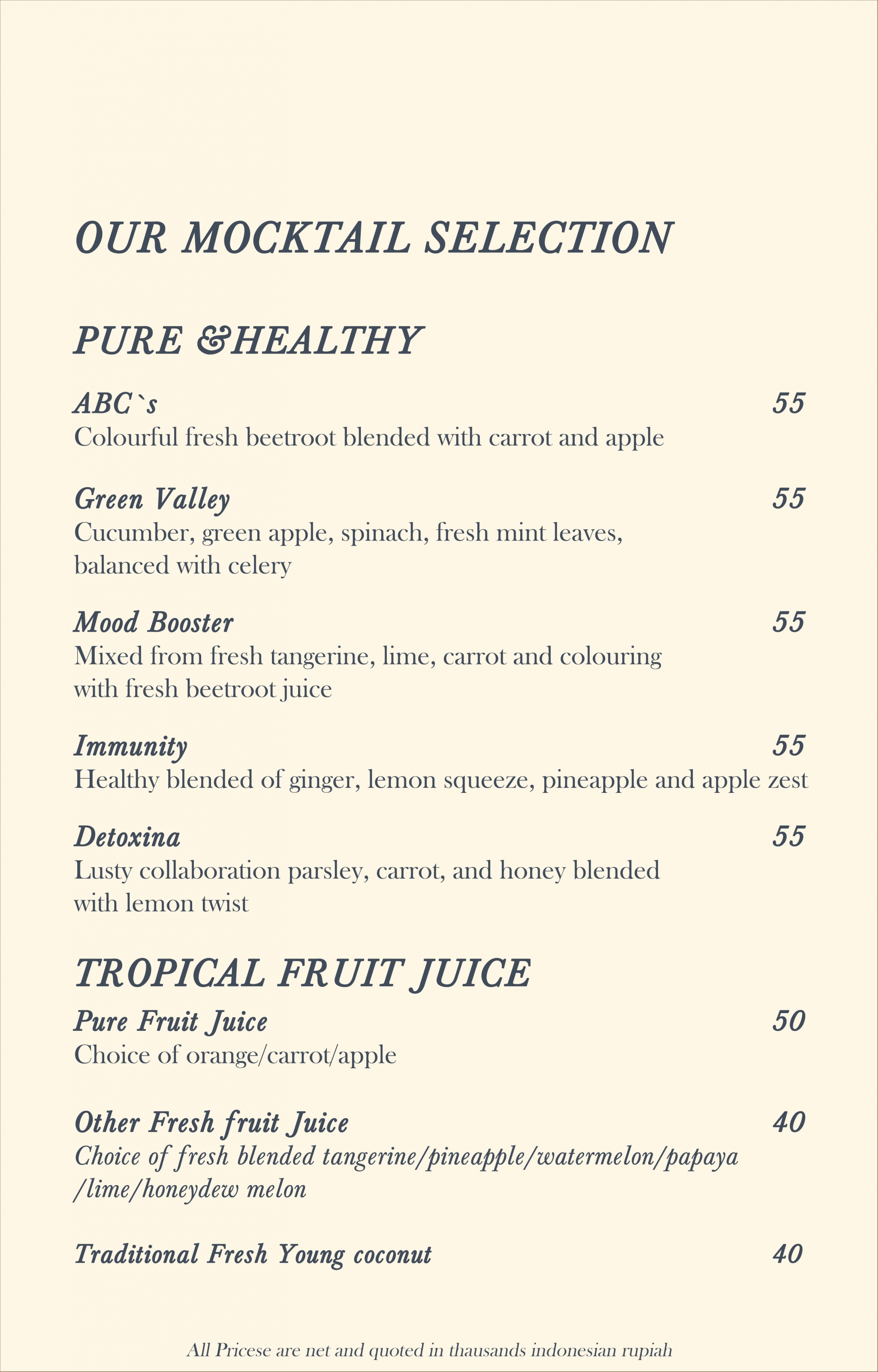Daftar Minuman